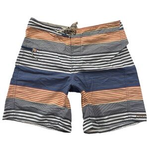 PATAGONIA men's wavefarer multi striped board shorts, 34".